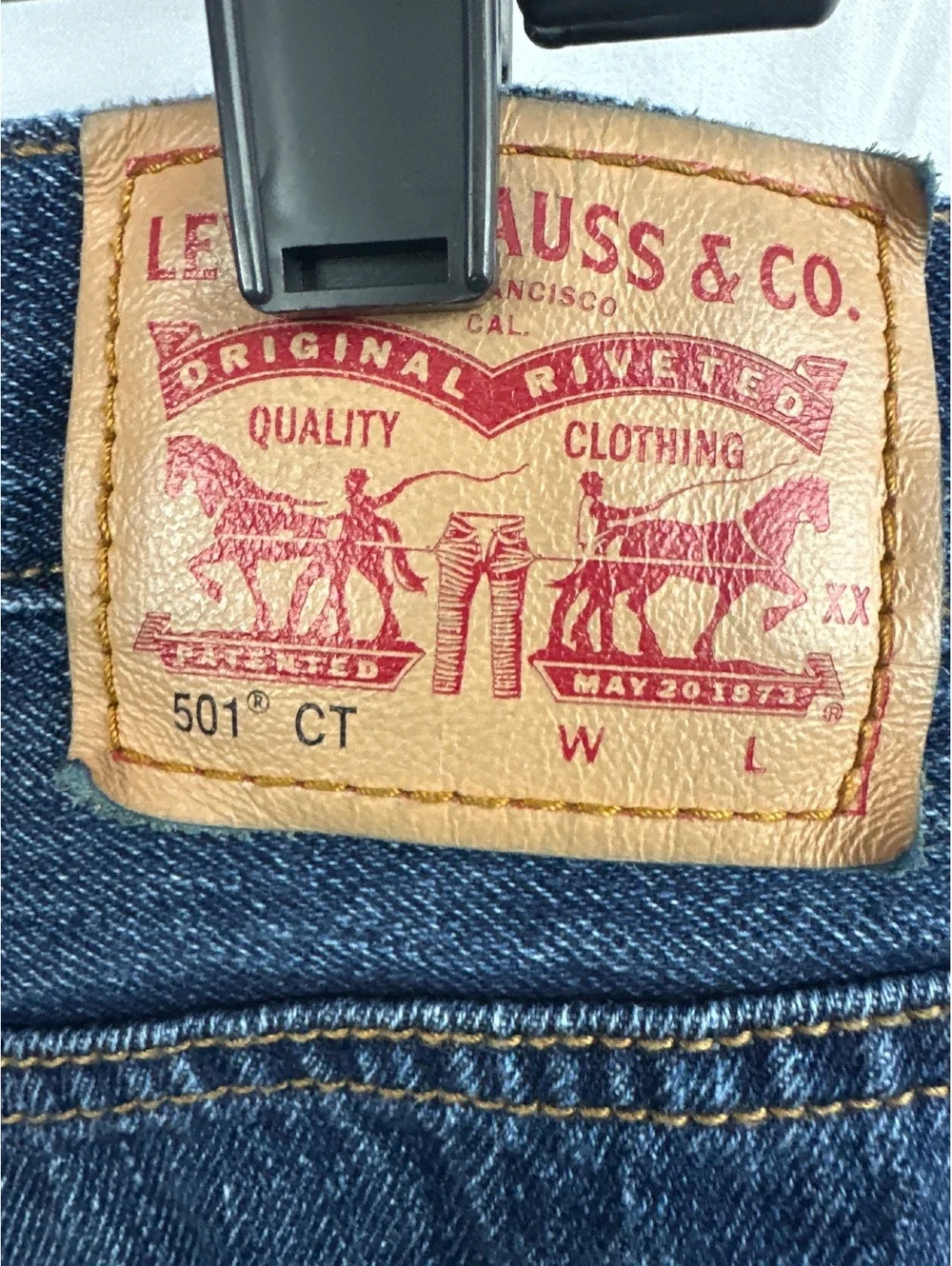 Levi's 501 CT Classic Straight Jeans W30 L32 Dark Blue Denim